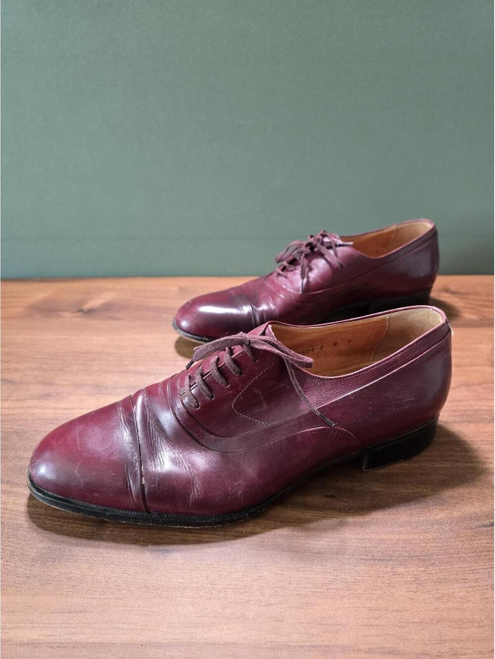 Vintage Dominic D'Bruzzi Grodins Burgundy Leather Oxford Dress Shoes Women's 10 - Picture 4 of 8